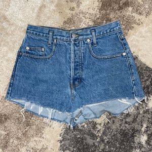Guess high waist denim shorts (26/27)